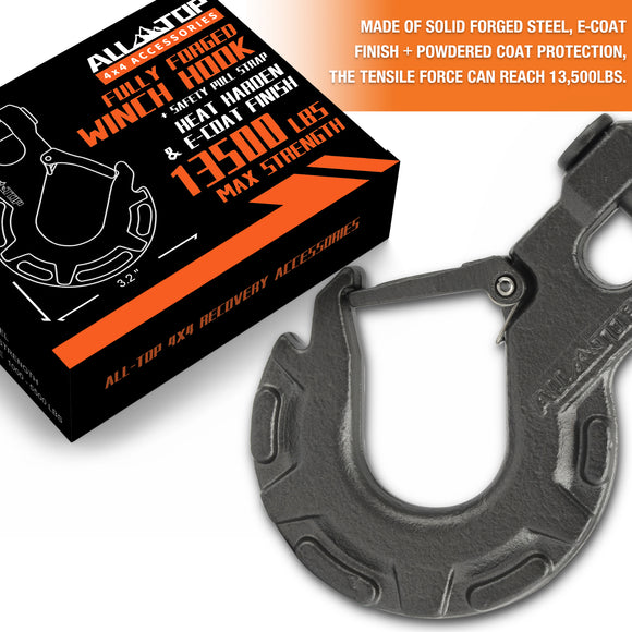 Forged Steel Winch Hook - 13,500 Lbs