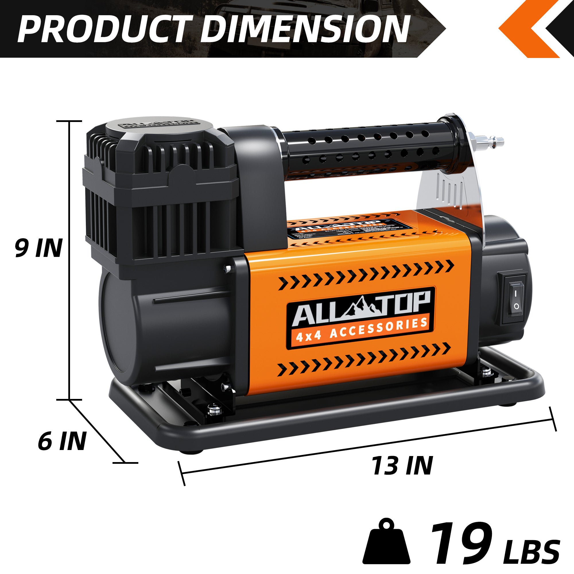 Air Compressor Kit w/ Digital Pressure Gauge- 150PSI - 7.06ft³/Min - 12V DC