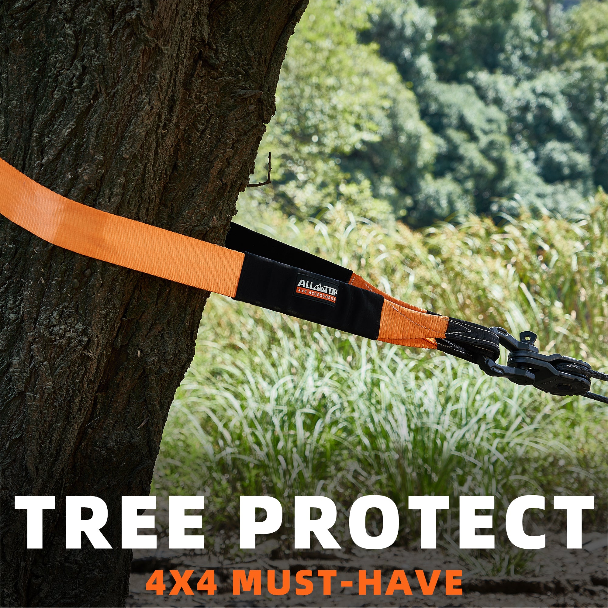 Tree Saver, Winch Extension Strap - 3in x 8ft - 32,000 Lbs