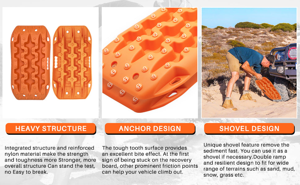 2Pcs Recovery Board Mini, 3rd Gen & Mounting Kit (Orange) | ALL-TOP