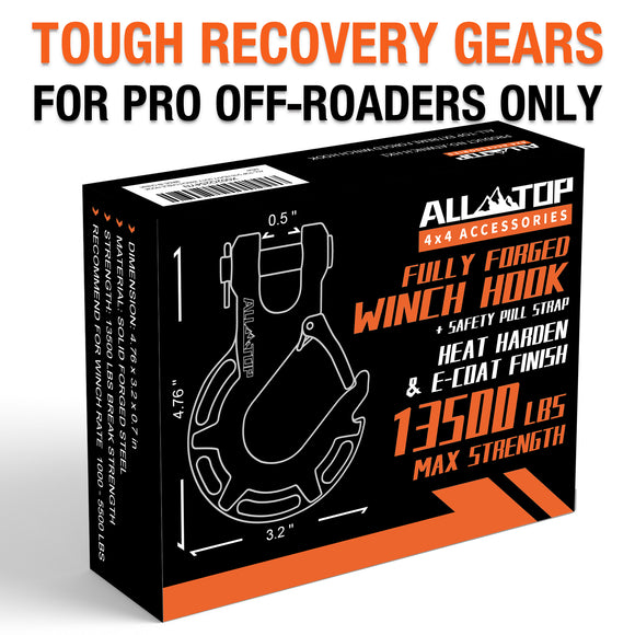 Forged Steel Winch Hook - 13,500 Lbs