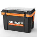 Portable Cooler Box w/ Ice Pack & Chopping Board - 55 Quart - Black-11