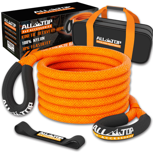 Kinetic Recovery Rope - 1in x 30ft - 48,000 Lbs - Orange