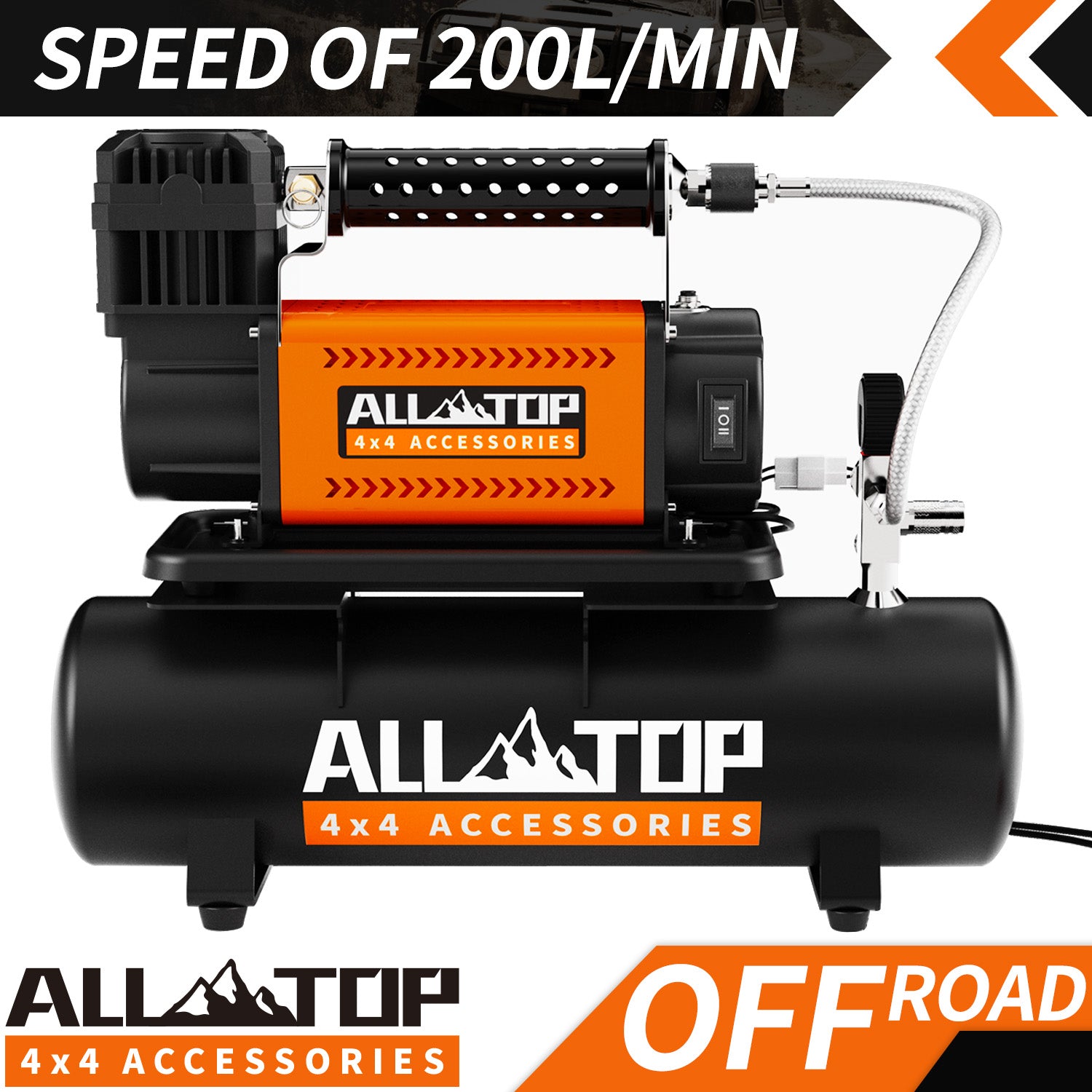Air Compressor Kit w/ 6L Tank -150PSI - 7.06ft³/Min - 12V DC