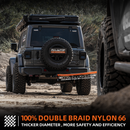 Kinetic Recovery Rope Kit w/ 2 Soft Shackles - 1.5in x 30ft - 83000Lbs - Orange-5