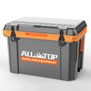 Portable Cooler Box w/ Ice Pack & Chopping Board - 55 Quart - Gray-2