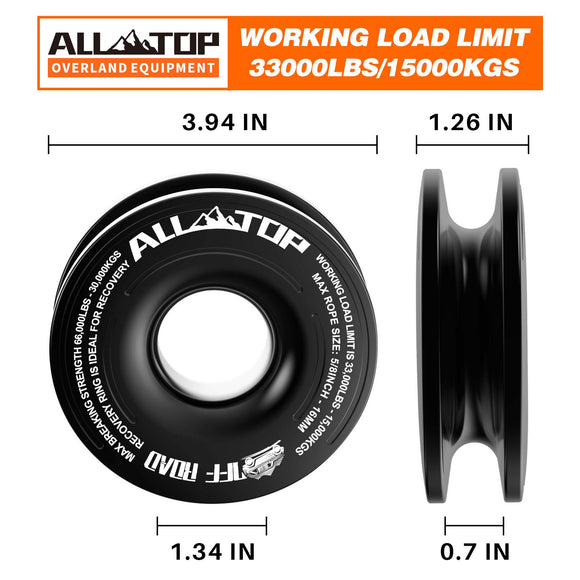 Recovery Rigging Ring Recovery Ring - 66,000 Lbs - Black | ALL-TOP
