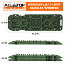 2Pcs Recovery Board with build-in Jack Base (Army Green)-2