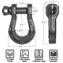 D Ring Shackle 3/4" Fully Forged with 7/8 Pin - 79500Lbs - 2PCS-2