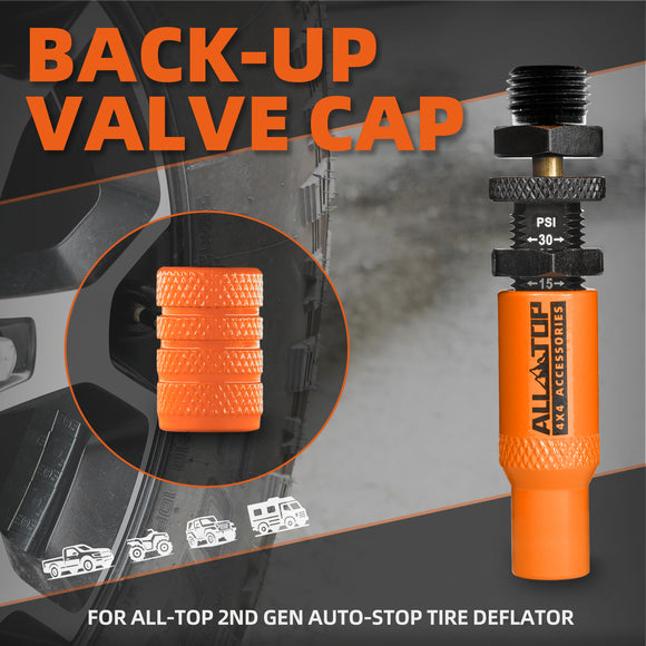 ALL-TOP Tire Valve Stem Cap Kit(5 Valve caps / Orange)