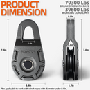Winch Pulley Snatch Block - 39600 Lbs, 18 Ton-2