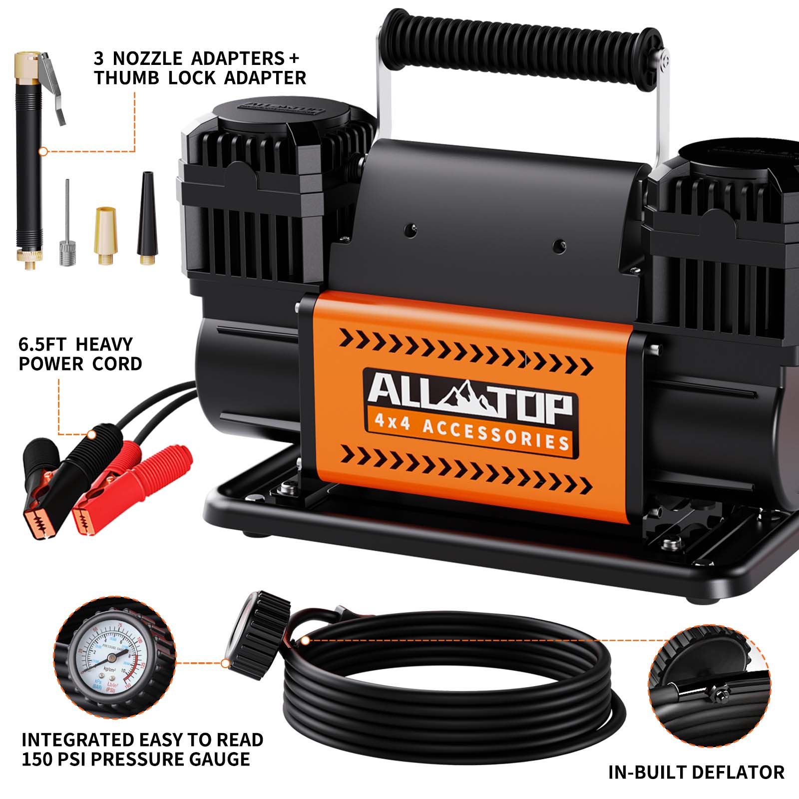 Air Compressor Kit Dual Cylinder - 12.35 ft³/Min - 12V DC