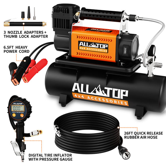 Air Compressor Kit w/ 6L Tank -150PSI - 7.06ft³/Min - 12V DC