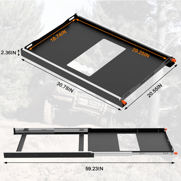 Fridge Slide 30 inch - Black