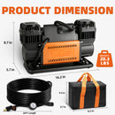 Air Compressor Kit Dual Cylinder - 12.35 ft³/Min - 12V DC-2