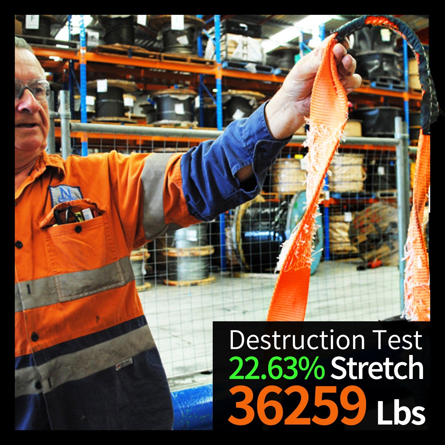 Recovery Strap Kit w/ Shackles: Strap 3in x 20ft - 35,000 Lbs