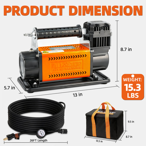 Air Compressor Kit - 150PSI - 7.06ft³/Min - 12V DC