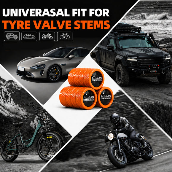 ALL-TOP Tire Valve Stem Cap Kit(5 Valve caps / Orange)
