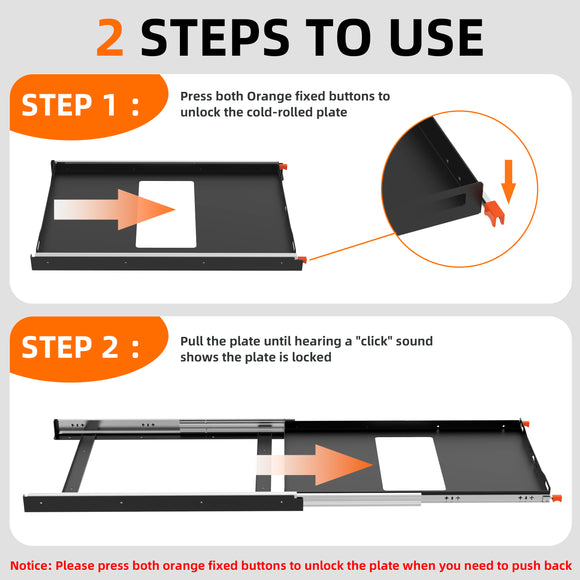 Fridge Slide 30 inch - Black