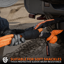 Kinetic Recovery Rope Kit w/ 2 Soft Shackles - 1.5in x 30ft - 83000Lbs - Orange-6