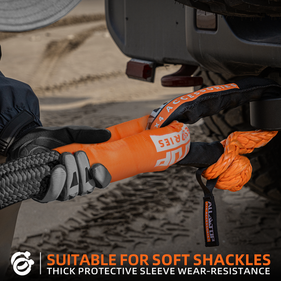 Kinetic Recovery Rope Kit w/ 2 Soft Shackles - 1.5in x 30ft - 83000Lbs - Black