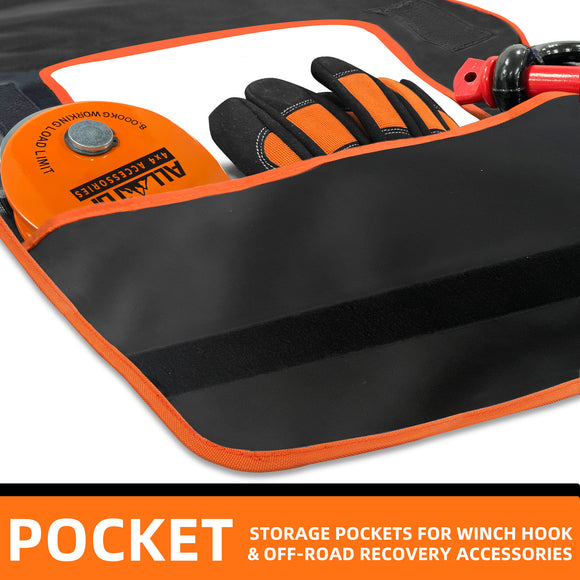 Safety Winch Cable Damper - Reflective - Black