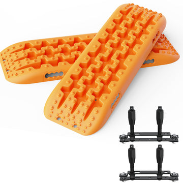2PCS Recovery Traction Boards & Mounting Kit, 3rd Gen (Orange)