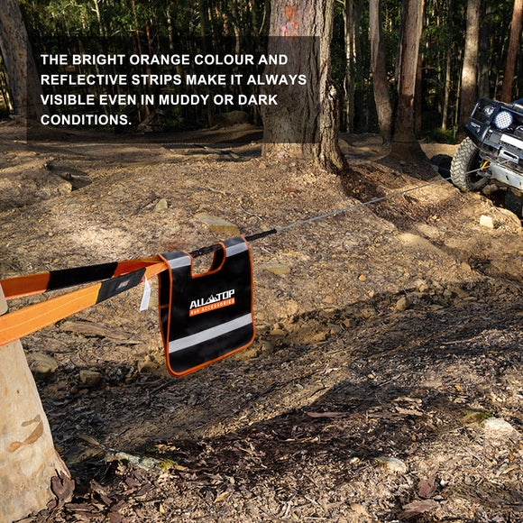 Safety Winch Cable Damper - Reflective - Black