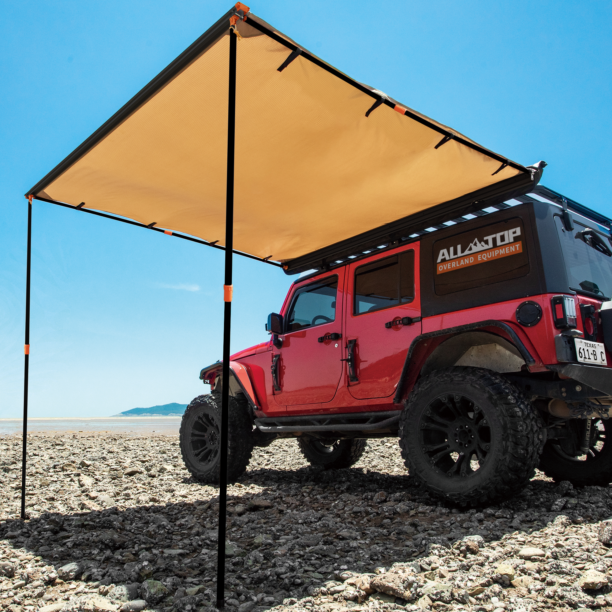 Rooftop Vehicle Awning - 4.6ft x 6.6ft