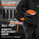 Kinetic Recovery Rope Kit w/ 2 Soft Shackles - 1.5in x 30ft - 83000Lbs - Black-6