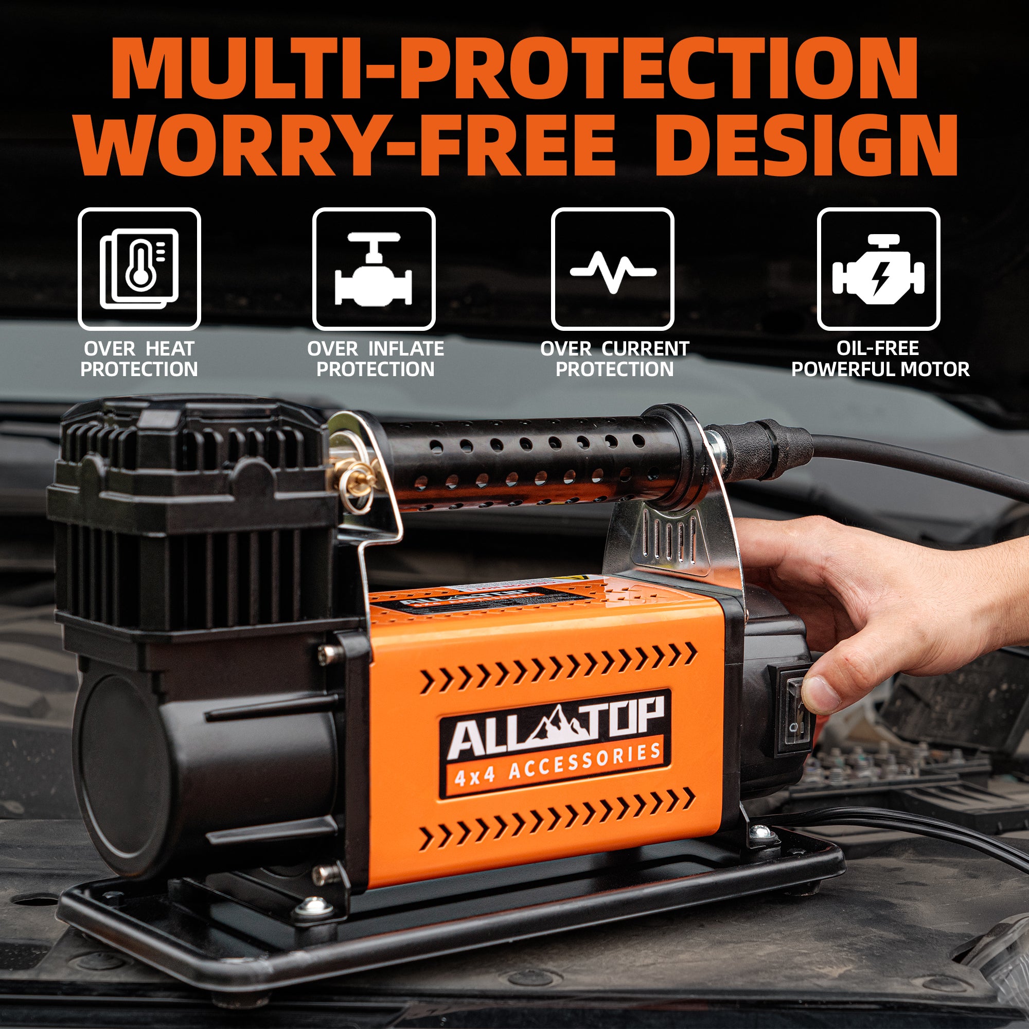 Air Compressor Kit - 150PSI - 7.06ft³/Min - 12V DC | ALL-TOP