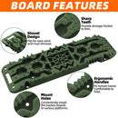 2Pcs Recovery Board with build-in Jack Base (Army Green)-5