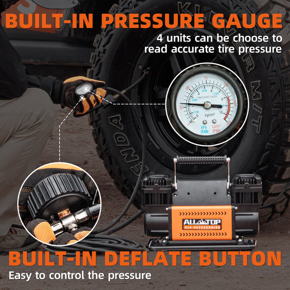 Air Compressor Kit Dual Cylinder - 12.35 ft³/Min - 12V DC