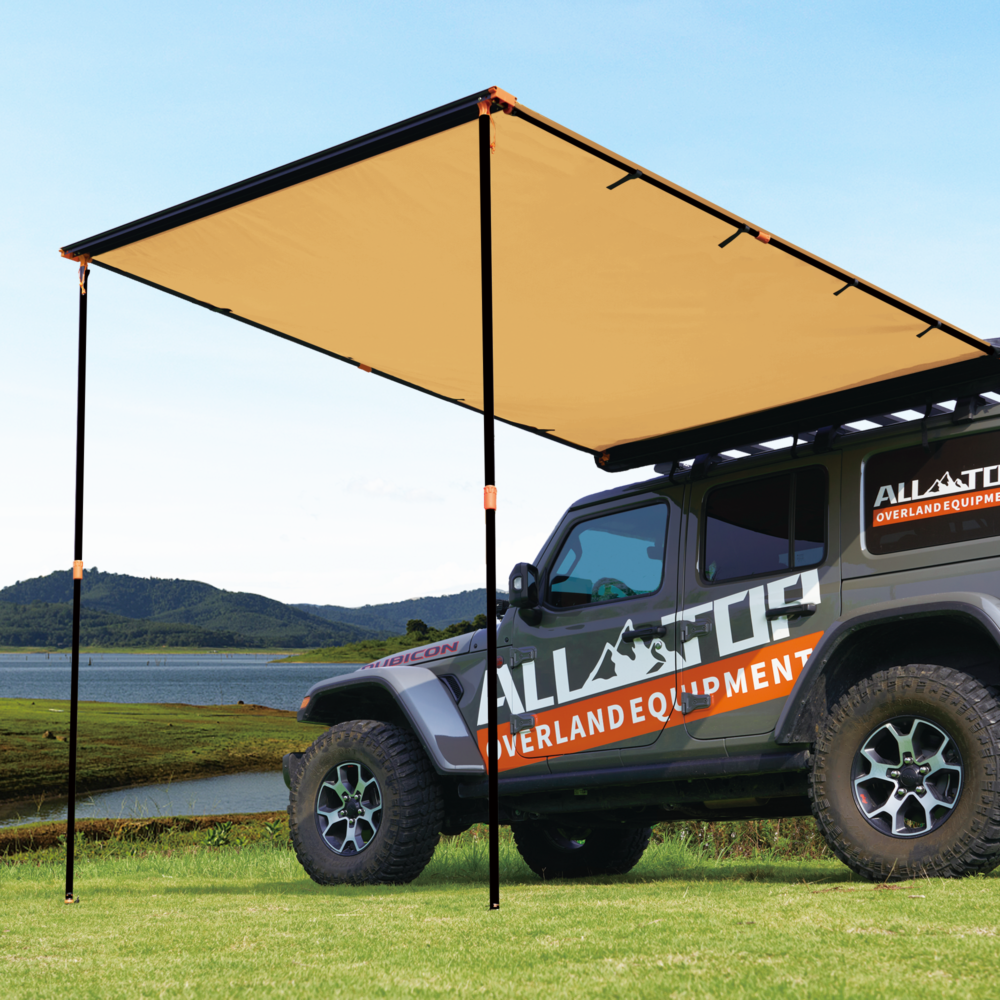 Rooftop Vehicle Awning - 8.2ft x 8.2ft