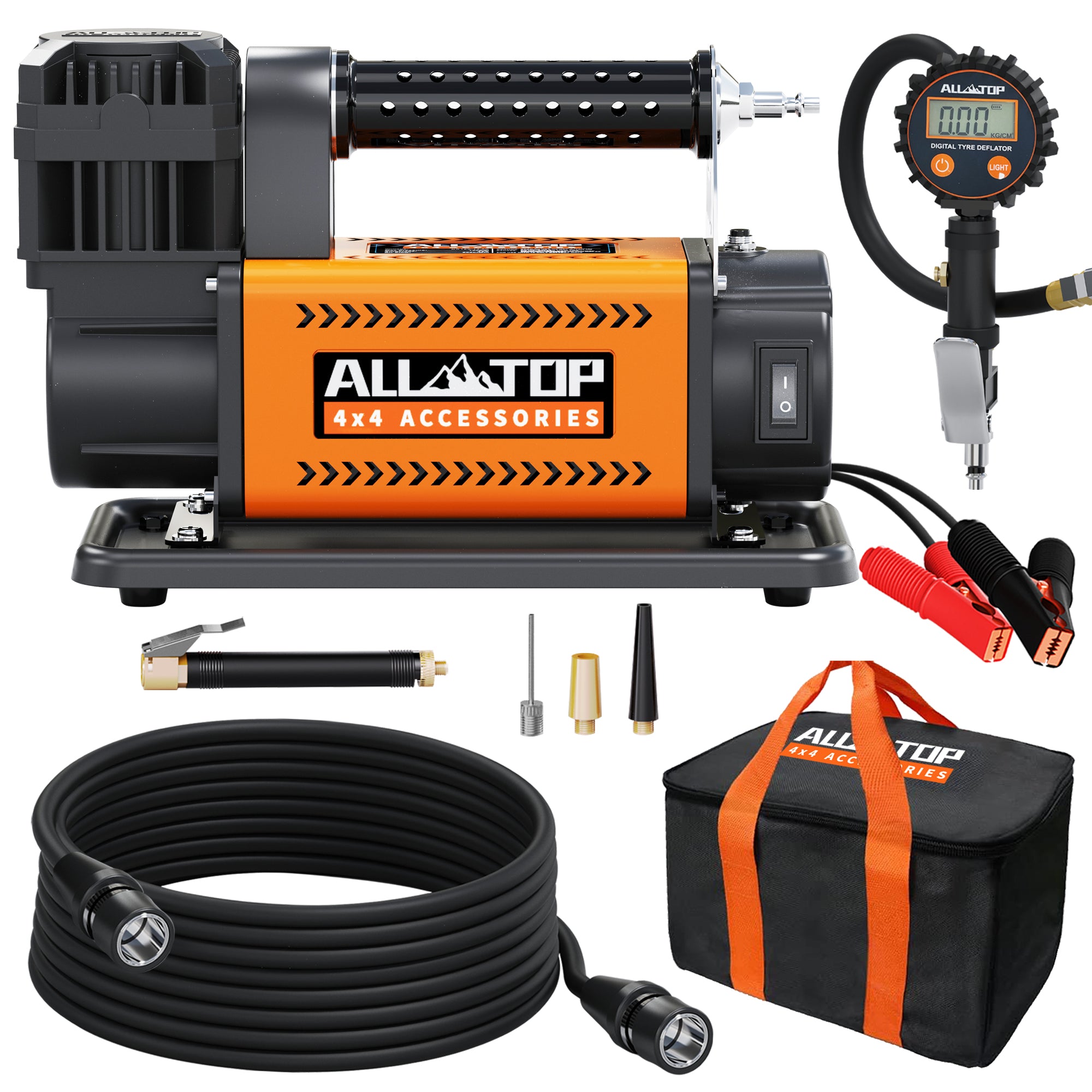 Air Compressor Kit w/ Digital Pressure Gauge- 150PSI - 7.06ft³/Min - 12V DC