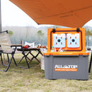 Portable Cooler Box w/ Ice Pack & Chopping Board - 55 Quart - Gray-6