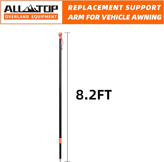 ALL-TOP Vehicle Awning Replacement Support Arm Pole (8.2FT)