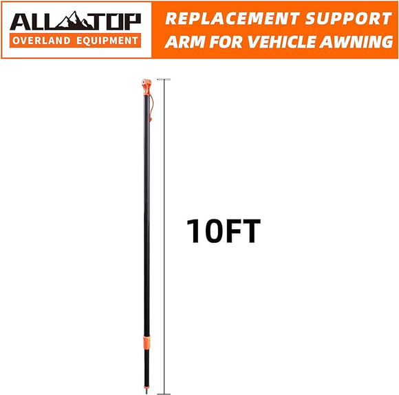 ALL-TOP Vehicle Awning Replacement Support Arm Pole (10FT)
