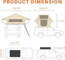 Rooftop Tent w/ Ladder - 7.9ft x 5.3ft-2