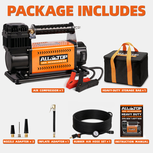 Air Compressor Kit - 150PSI - 7.06ft³/Min - 12V DC