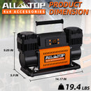 Air Compressor Kit Dual Cylinder w/LCD Control Panel -150PSI - 12.35 ft³/Min - 12V DC-3