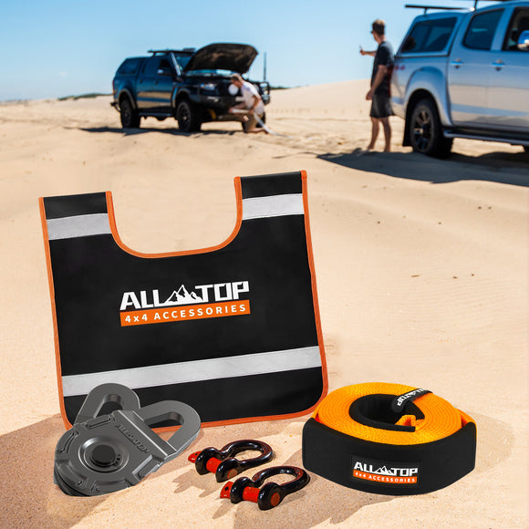 Safety Winch Cable Damper - Reflective - Black