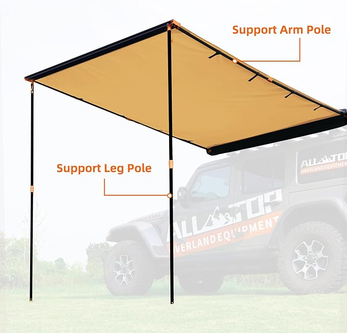 ALL-TOP Vehicle Awning Replacement Support Leg Pole (4FT~7FT Adjustment Height)