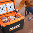 Portable Cooler Box w/ Ice Pack & Chopping Board - 55 Quart - Black-7