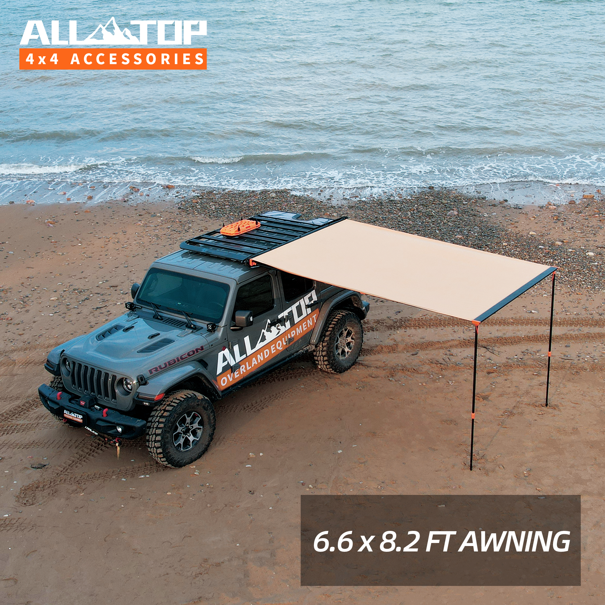 Rooftop Vehicle Awning - 8.2ft x 10ft-6