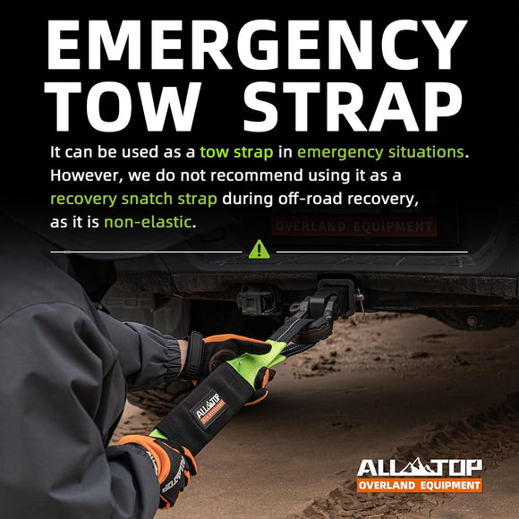 Tree Saver, Winch Extension Strap - 3in x 8ft - 32,000 Lbs（Green）