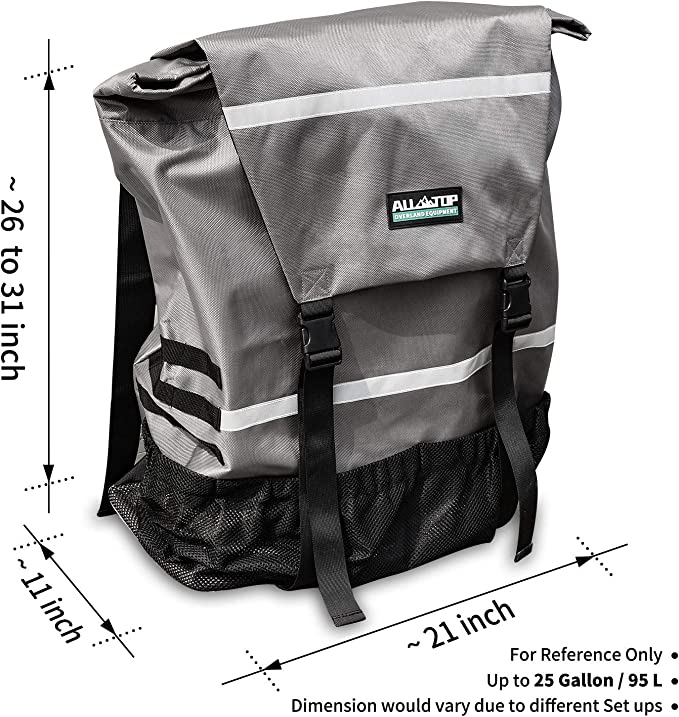 trash bag backpack rain cover Spare Tire Trash Bag - Rhino Gray