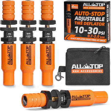 Adjustable Auto-Stop Air-Down Deflator, 10-30 PSI, 4PCS (2nd Gen)