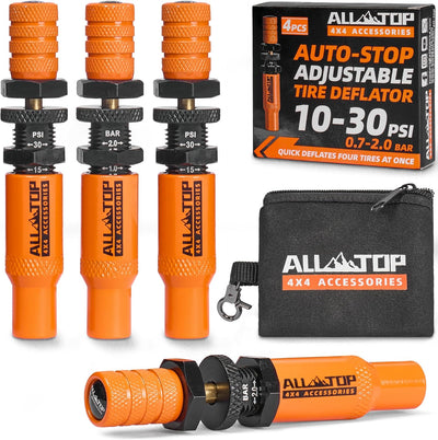 Adjustable Auto-Stop Air-Down Deflator, 10-30 PSI, 4PCS (2nd Gen)