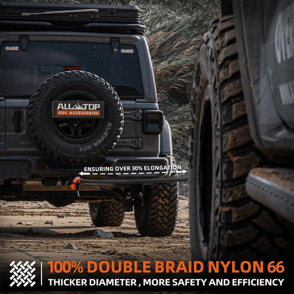 Kinetic Recovery Rope - 1in x 20ft - 48,000 Lbs - Black